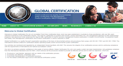 Desktop Screenshot of globalcertification.com.au